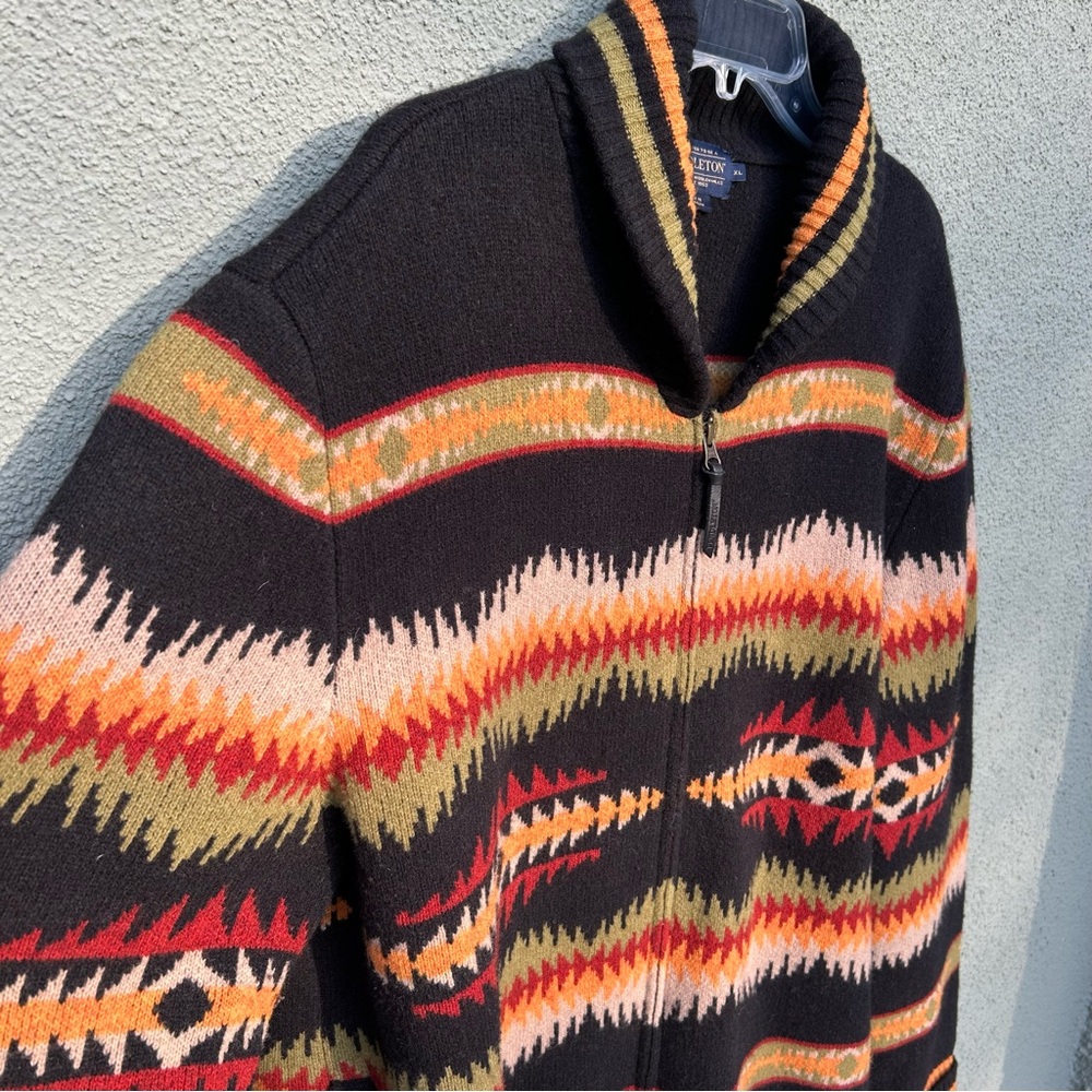 Pendleton Tye River Lambswool Full Zip Cardigan S… - image 4